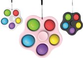 Mini Fidget Simple Dimple Spinner - Wit/Zwart/Roze - Pop it - Fidget Toys