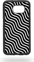 Zebra black and white waves Telefoonhoesje - Samsung Galaxy S6