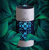 250ml Ultrasone 4 in 1 luchtbevochtiger | Ventilator | Led Lamp | Lucky Cup | USB | Geurverspreider | Etherische olie | Aroma therapie | 7 Kleuren LED Nacht lamp | Marine Blauw