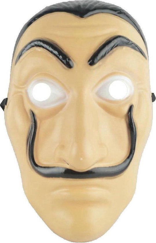 Costumed 3-delig La Casa de Papel kostuumset - met Dali-masker, opblaasbaar geweer, onesize overall rood - voor volwassenen, uniseks, voor Carnaval & Halloween (180-200cm