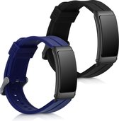 kwmobile 2x armband voor Huawei Talkband B6 - Bandjes voor fitnesstracker in zwart / donkerblauw