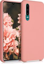 kwmobile telefoonhoesje voor Huawei P30 - Hoesje met siliconen coating - Smartphone case in koraal