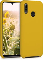 kwmobile telefoonhoesje voor Huawei P Smart (2019) - Hoesje met siliconen coating - Smartphone case in honinggeel