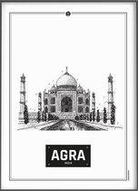 Citymap Icons Agra 21x30 Stadsposter