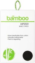 Bamboe Hipster 2PACK - Apollo - zwart - S