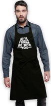 BBQ tip! - Keukenschort Star Wars - Grappig kookschort met tekst - BBQ Verjaardag Feestje Jubileum - Zwart