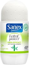 6x Sanex Deodorant Roller Natur Protect Bamboo Fresh Efficacy 50 ml