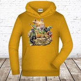 Hoodie met wilde dieren -James & Nicholson-110/116-Hoodie jongens