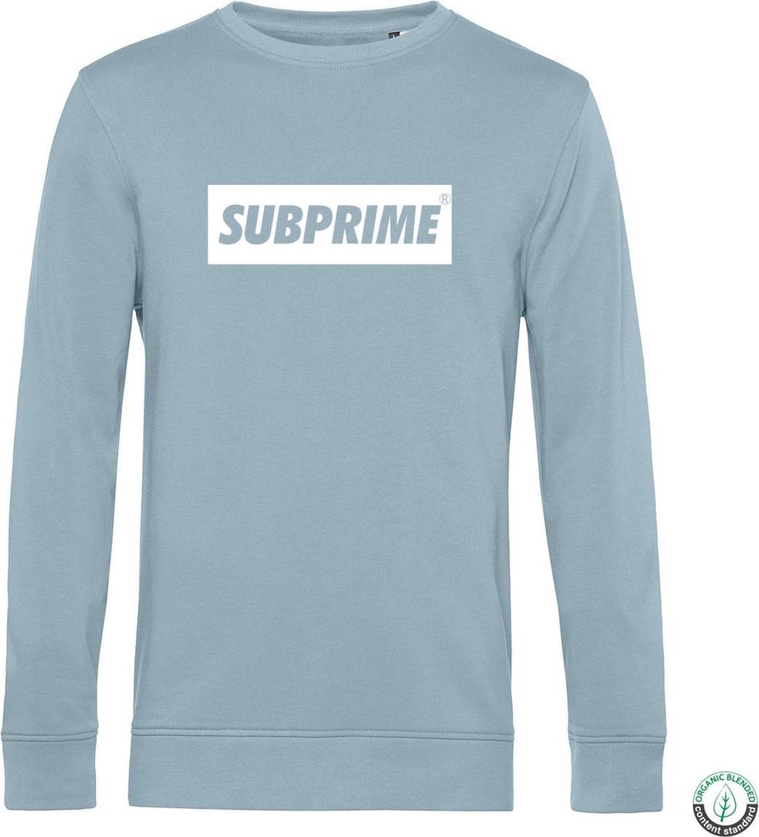 Subprime - Heren Sweaters Sweater Block Sky Blue - Blauw - Maat XL