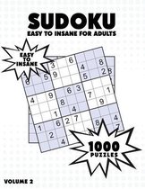 1000 Sudoku Puzzles Easy to Insane for Adults