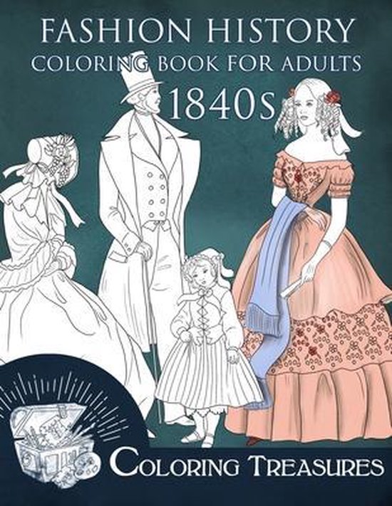 Victorian Fashion- Fashion History Coloring Book for Adults, ... - cover