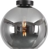 Plafondlamp Marino Zwart & Smoke Glas 30cm