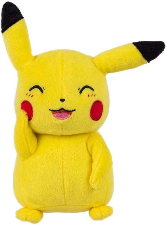Pokemon - Pikachu - Knipoog - Pluche Knuffel (Tomy) - 20 cm - Pokémon