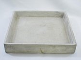 Mica, Robuust betonnen kaarsenplateau beige - L30 x B30 x H5 cm