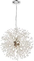 Vuurwerk / Paardenbloem Kroonluchter - Zilver - 50cm - Inclusief lamp peertjess / gloelampen