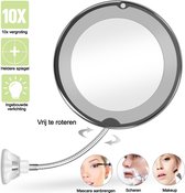 Able & Borret | Make up spiegel met verlichting | Make up spiegel met led verlichting | Make up spiegel 10x vergroting | Scheerspiegel met verlichting | Scheerspiegels | Scheerspie