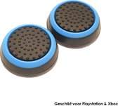 Thumbgrips | Playstation PS5 PS4 PS3 | Xbox X S One 360 | 1 Set = 2 Thumbgrips | Zwart/Lichtblauw