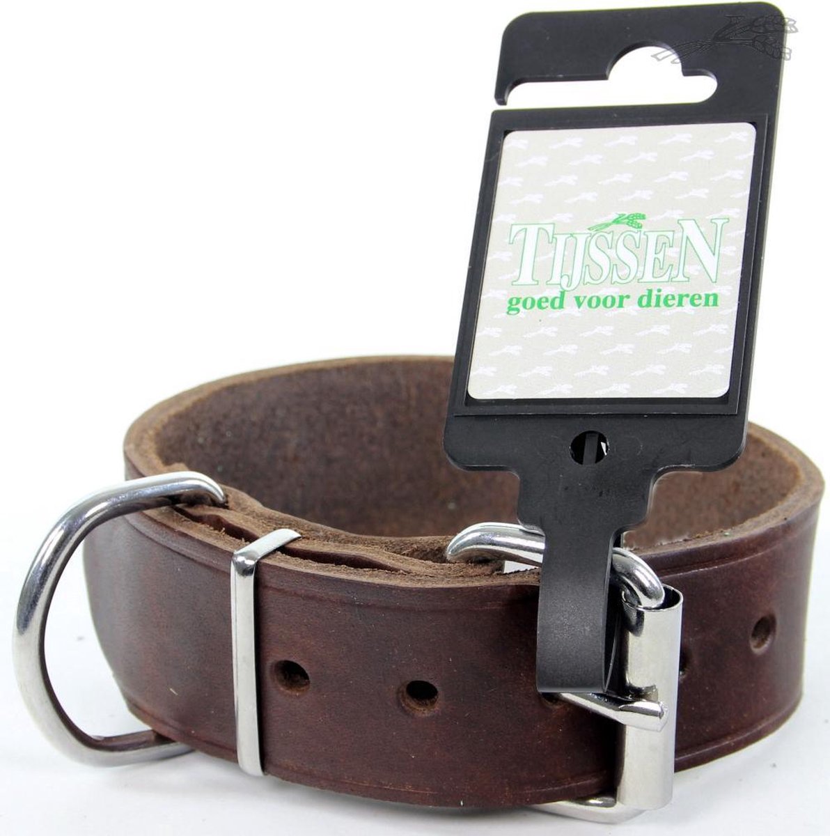 Halsband Vetleer Bruin 35x55mm Hond