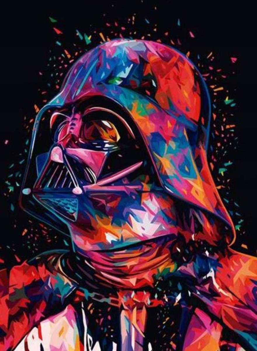 2.0 Products - Star Wars - Schilderen op nummer volwassenen - Paint by number - 40 x 50 CM - Darth Vader