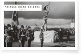 Walljar - Monument voor de Prinses Irene Brigade '53 - Zwart wit poster
