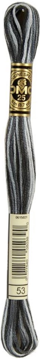 DMC Mouliné Spécial Borduurgaren 8m DMC-53 grijs gemêleerd