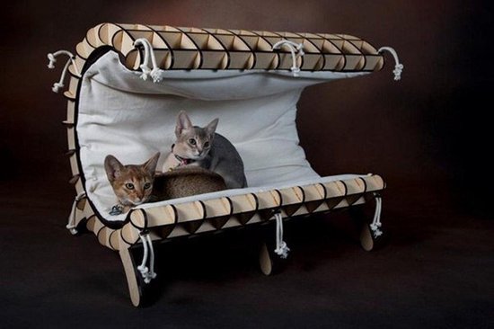 Hondenbed Kattenbed Houten hondenbed Houten Kattenbed