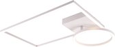 LED Plafondlamp - Plafondverlichting - Trion Viyona - 24W - Natuurlijk Wit 4000K - Vierkant - Mat Wit - Aluminium - BES LED