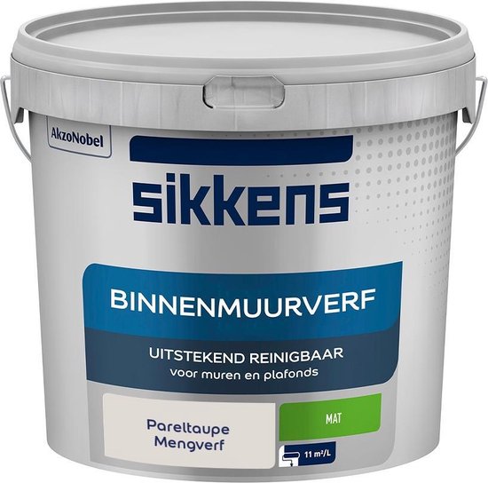 Sikkens - Binnenmuurverf - Muurverf - Mengkleur - Pareltaupe - 5 Liter bol.com