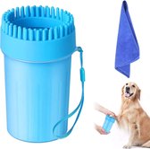 2 in 1 Hondenpoten Reiniger + Handdoek - hondenborstel - hondenpootreiniger - poten reiniger - poot reiniger