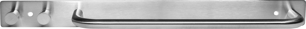 QUVIO Handdoekhouder / Handdoekenrek / Badkamer rek / Handdoekstang / Handdoekrek - Chroom - RVS