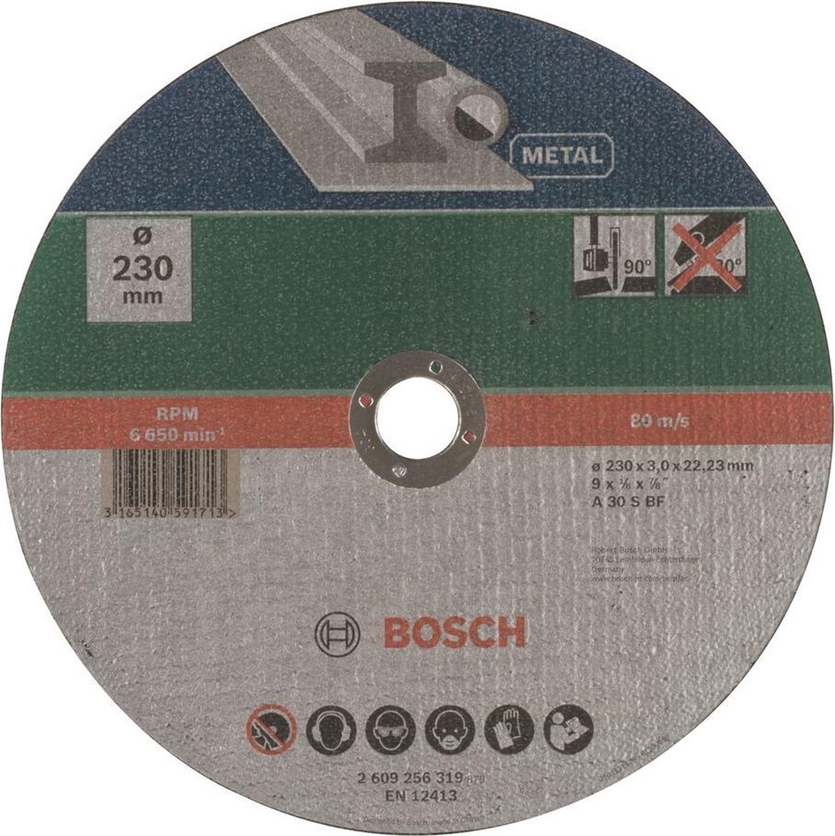 Bosch slijpschijf - Voor metaal - 230 x 3 mm - recht - Bosch