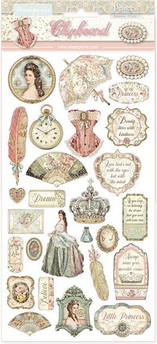 Stamperia Chipboard 15x30cm Princess (DFLCB07)