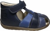Falcotto velcro effen gesloten lederen sandalen Livingston navy combo mt 22