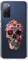 Casetastic Samsung Galaxy S20 FE 4G/5G Hoesje - Softcover Hoesje met Design - Transparent Skull Print