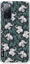 Casetastic Samsung Galaxy S20 FE 4G/5G Hoesje - Softcover Hoesje met Design - Laughing Baby Elephants Print