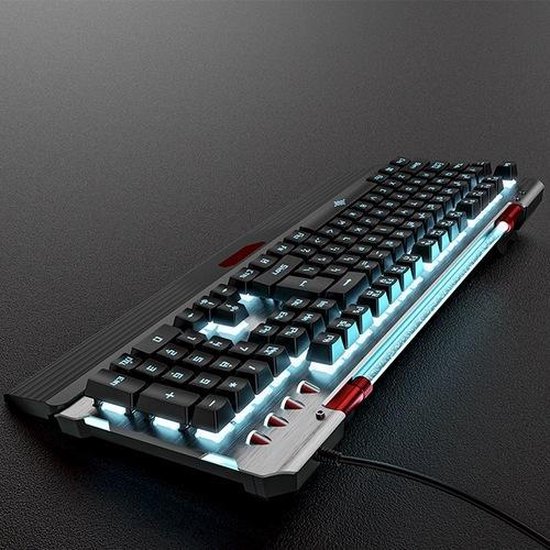 K50 Toetsenbord Gaming - Game Toetsenbord - RGB LED verlichting - Bedraad - Zwart - QWERTY - Mechanic Keys - Luminescentie