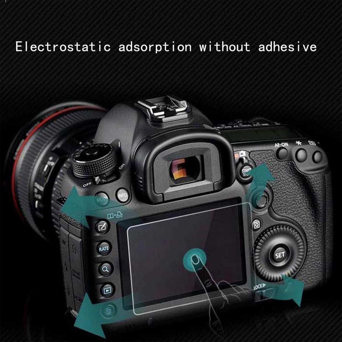 MWOOT Lot de 3 Protecteur en Verre Trempé pour Canon EOS Rebel T7 T6 T5 1300D 1200D 1500D Kiss X70 X80 X90 Camera Anti Rayures Vitre de Protection 