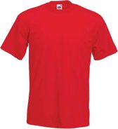 Set van 3x stuks basic rode t-shirt voor heren - voordelige 100% katoenen shirts - Regular fit, maat: 2XL (44/56)