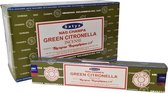 Wierookstokjes Green Citronella (doos van 12 pakjes)