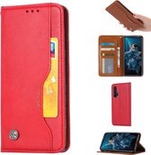 Kneed Skin Texture Horizontaal Flip Leren Case voor Huawei Honor 20 Pro, met Fotolijst & Houder & Kaartsleuven & Portemonnee (Rood)