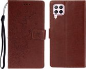 Voor Huawei Nova 6SE Plum Blossom Pattern Links en Rechts Flip Leren Case met Beugel & Kaartsleuf & Portemonnee & Lanyard (Bruin)