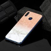 Voor Huawei Honor 8X Marble Pattern Soft TPU beschermhoes (Rose Gold White)