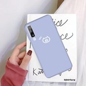 Voor Galaxy A70 Little Pig Pattern Frosted TPU beschermhoes (lichtpaars)