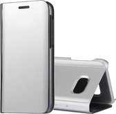 Voor Galaxy A7 (2017) / A720 Galvaniserende spiegel Horizontale flip lederen tas met houder (zilver)