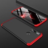 GKK Three Stage Splicing Full Coverage PC Case voor Huawei nova 5i (zwart rood)