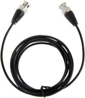 BNC Male naar BNC Male kabel voor bewakingscamera, lengte: 2m (zwart)