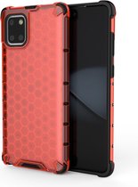 Voor Galaxy Note 10 Lite schokbestendig Honeycomb PC + TPU beschermhoes (rood)