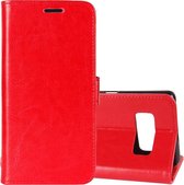 Voor Galaxy Note 8 Crazy Horse Texture PU + TPU horizontale flip lederen tas met houder & kaartsleuven & portemonnee & fotolijst (rood)