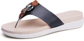Eenvoudige antislip casual strandpantoffelsandalen voor dames (kleur: zwart maat: 36)