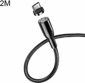 CAFELE Zhen Magnetic Series Micro USB Ronde kop Magnetische zuiging Snel opladen Datakabel Lijnlengte: 2m (zwart)